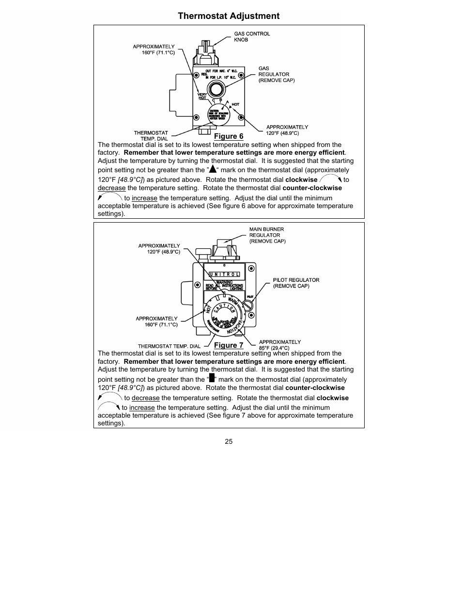Thermostat adjustment | Bradford White M-I-MH40T6FLX User Manual | Page 25 / 32