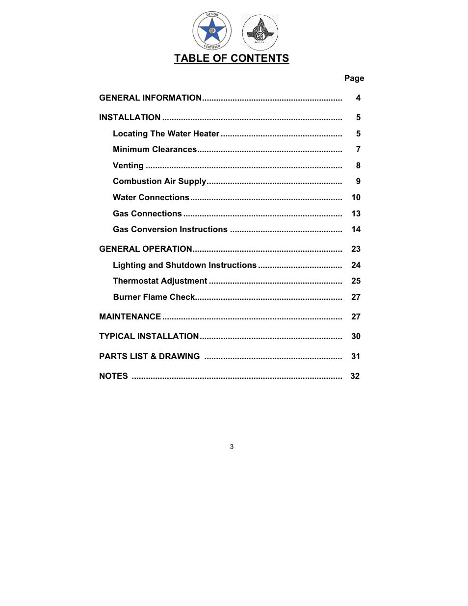 Bradford White M-I-MH40T6FLX User Manual | Page 3 / 32