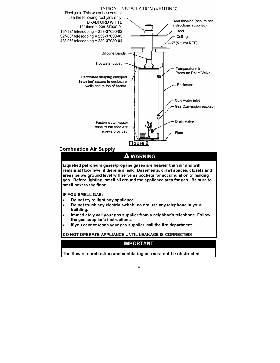 Bradford White M-I-MH40T6FLX User Manual | Page 9 / 32