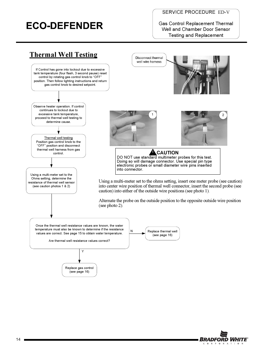 Thermal well testing | Bradford White U-65T-55FR-3N User Manual | Page 14 / 28