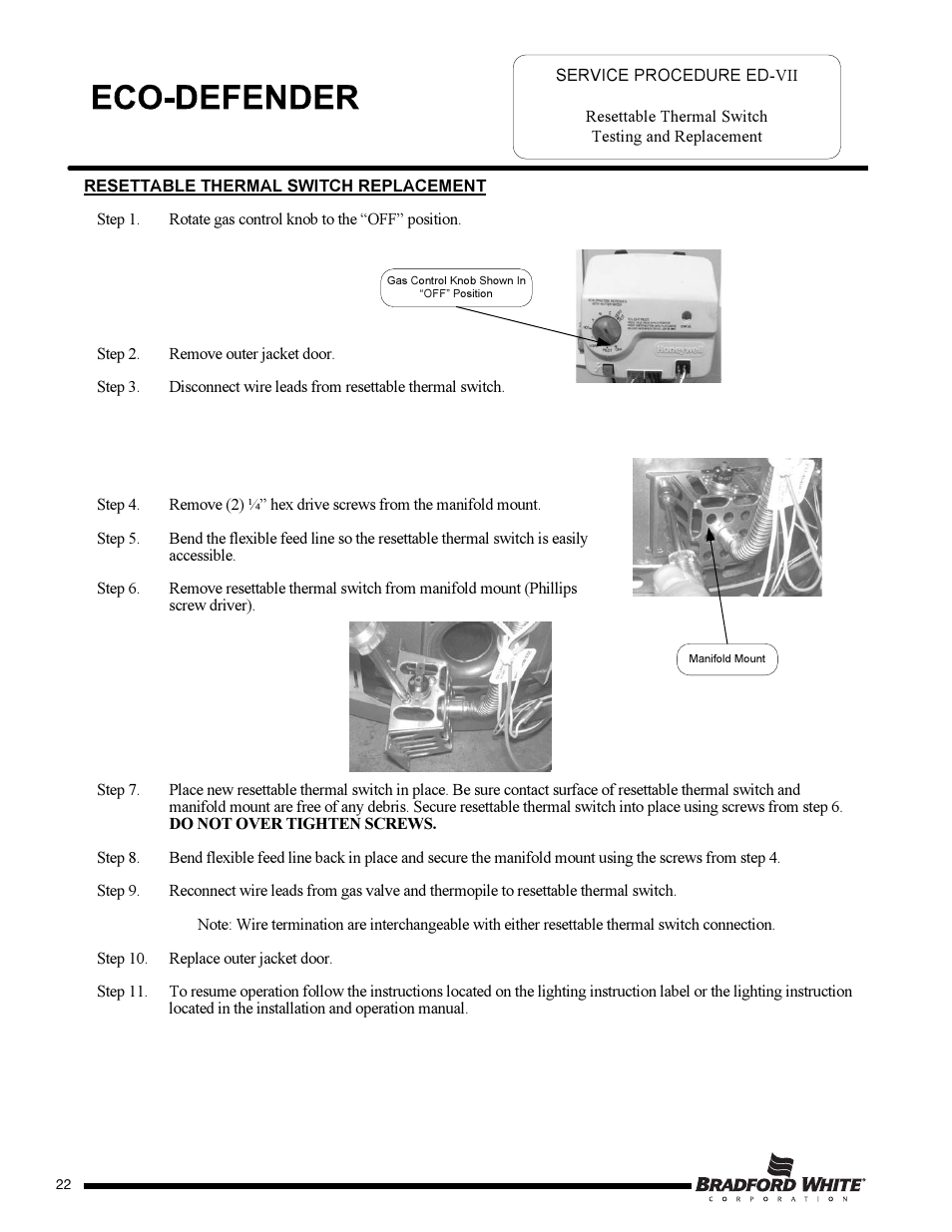 Bradford White U-65T-55FR-3N User Manual | Page 22 / 28