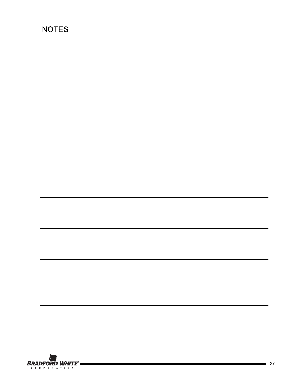 Bradford White U-65T-55FR-3N User Manual | Page 27 / 28