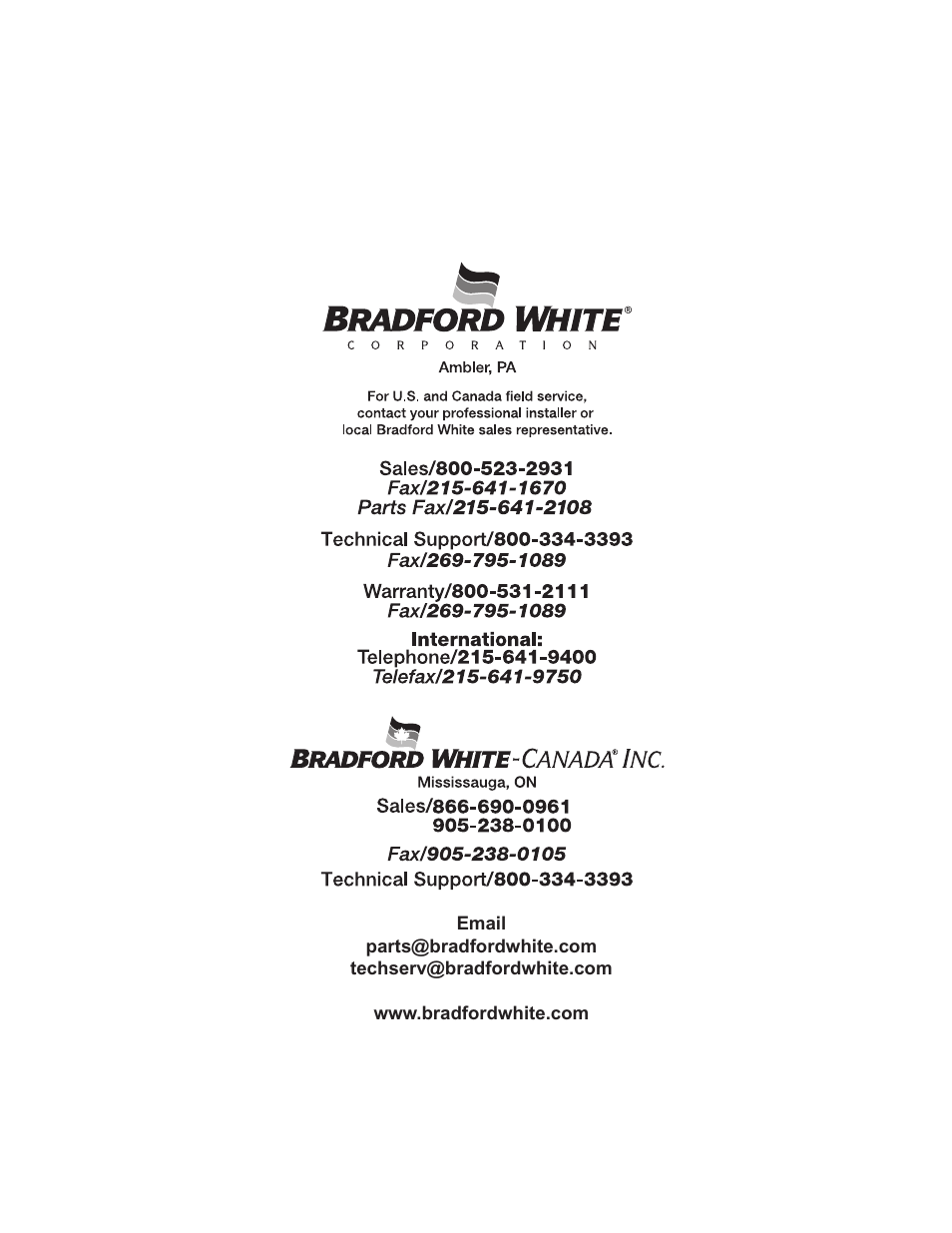 Bradford White U-65T-55FR-3N User Manual | Page 28 / 28