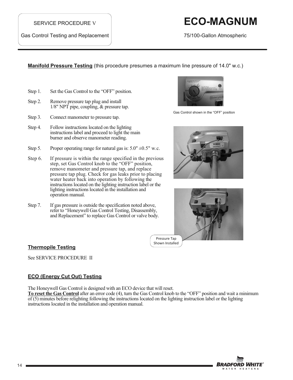 Eco-magnum | Bradford White U-100T-88R-3N User Manual | Page 14 / 28