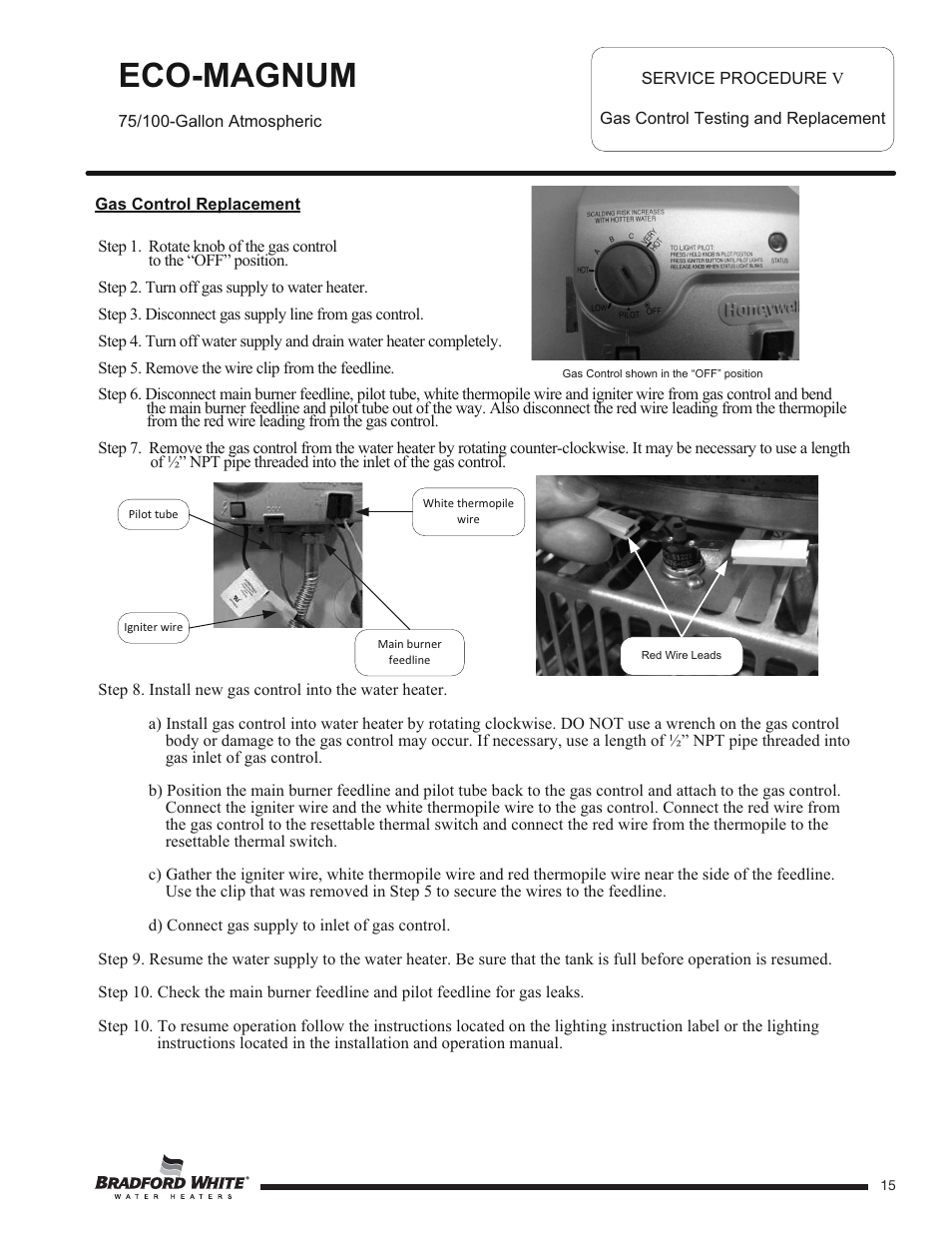 Eco-magnum | Bradford White U-100T-88R-3N User Manual | Page 15 / 28