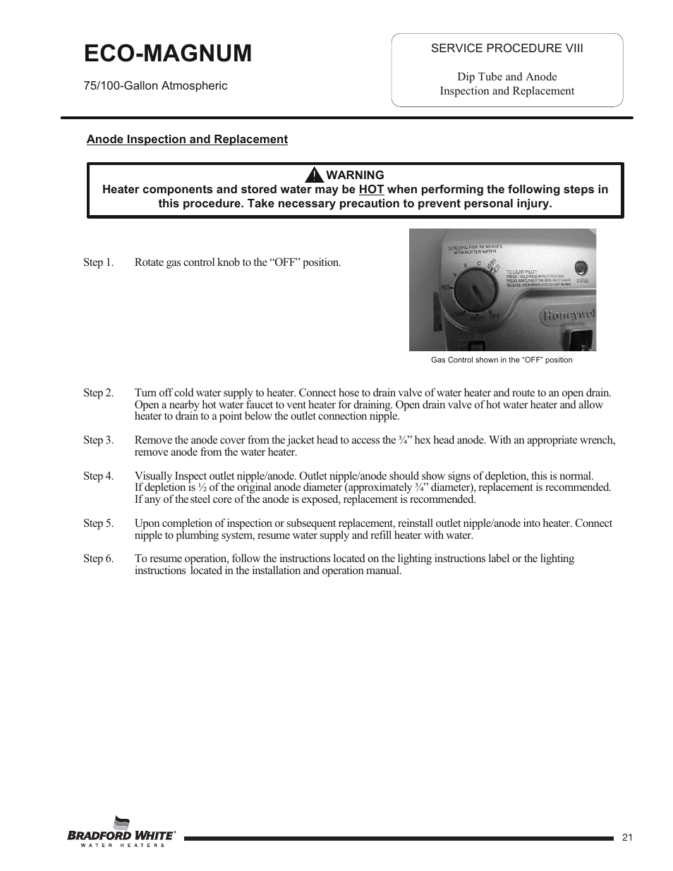 Eco-magnum | Bradford White U-100T-88R-3N User Manual | Page 21 / 28