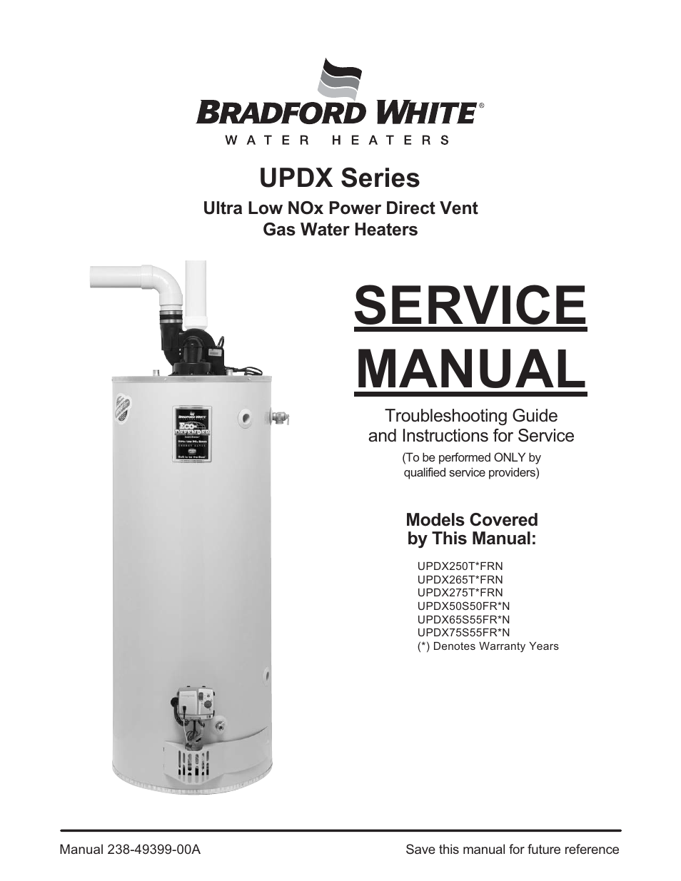 Bradford White UPDX2-75T6FRN User Manual | 44 pages