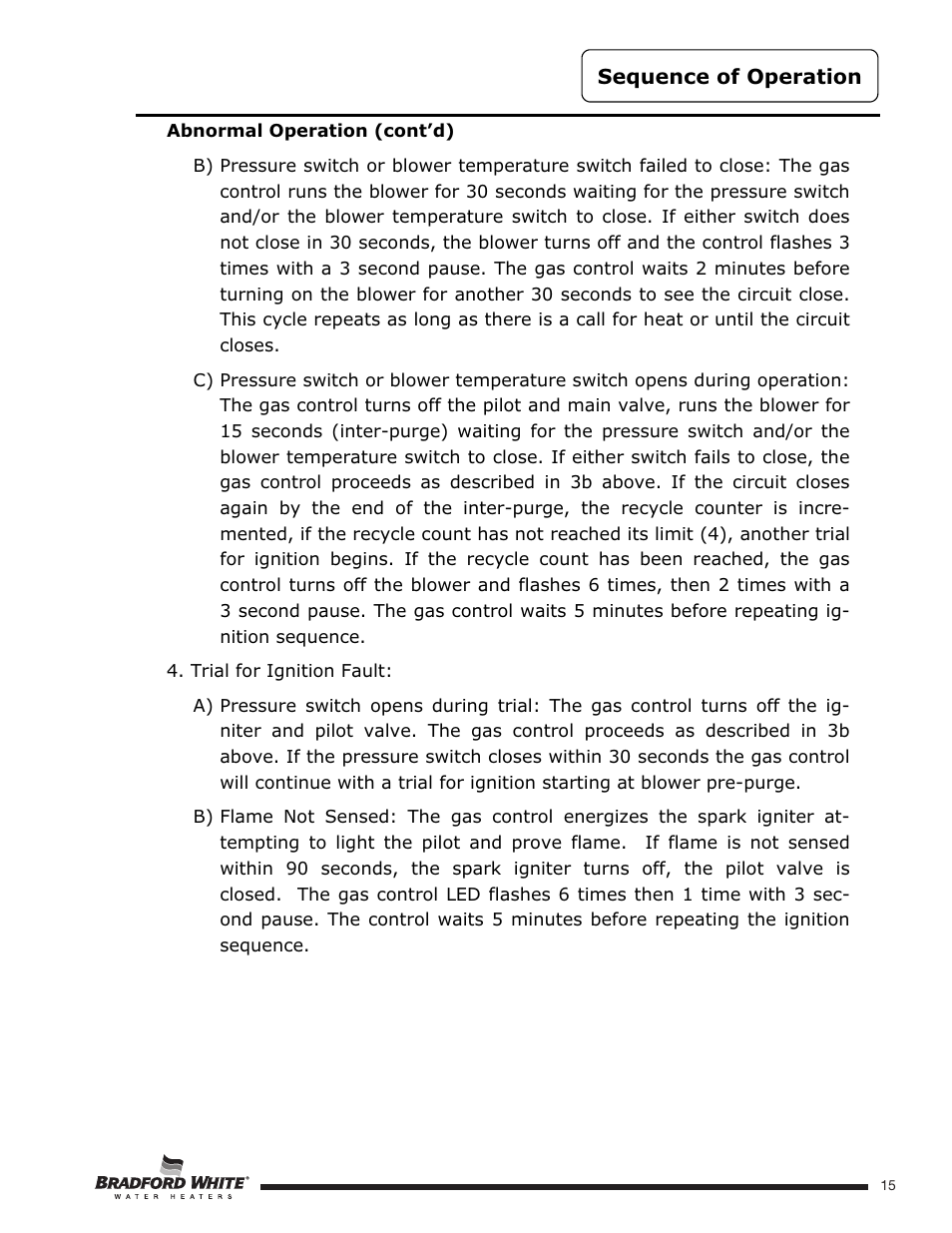 Bradford White U-TW4-75S-76R-3N User Manual | Page 15 / 52