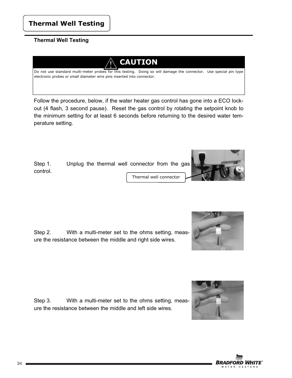 Caution | Bradford White U-TW4-75S-76R-3N User Manual | Page 34 / 52