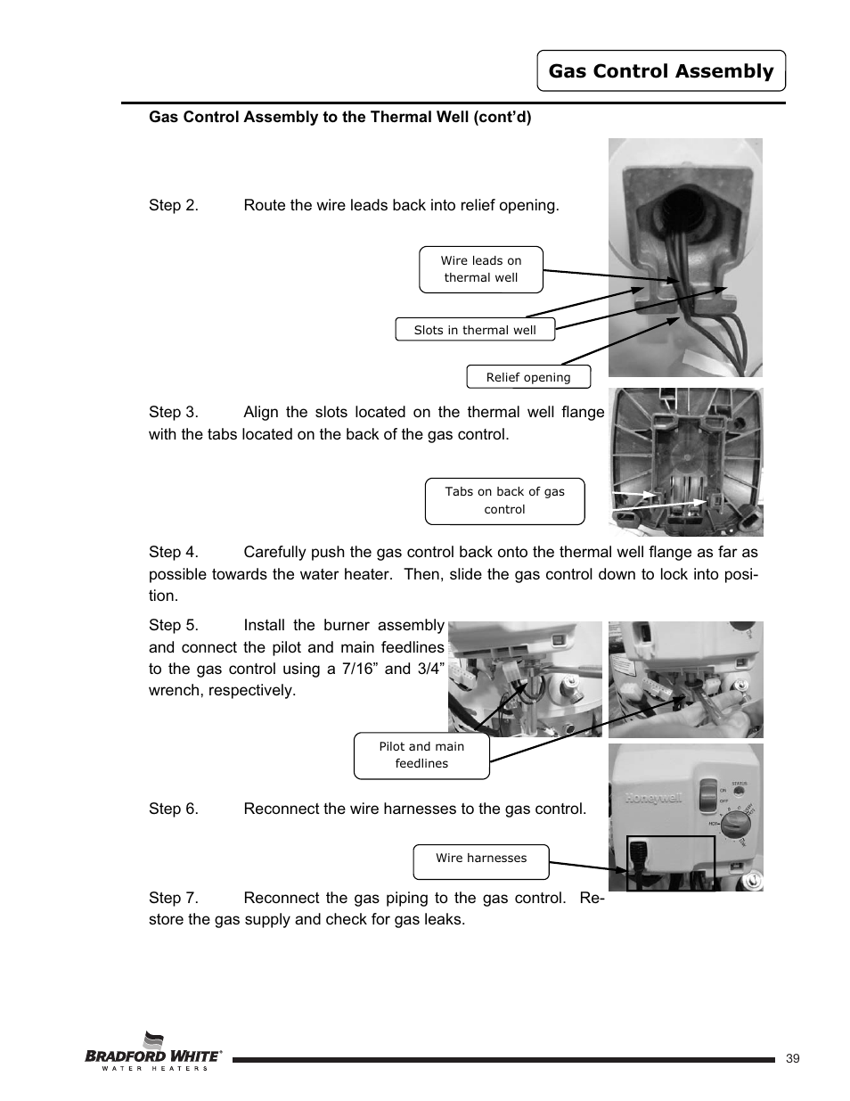 Gas control assembly | Bradford White U-TW4-75S-76R-3N User Manual | Page 39 / 52