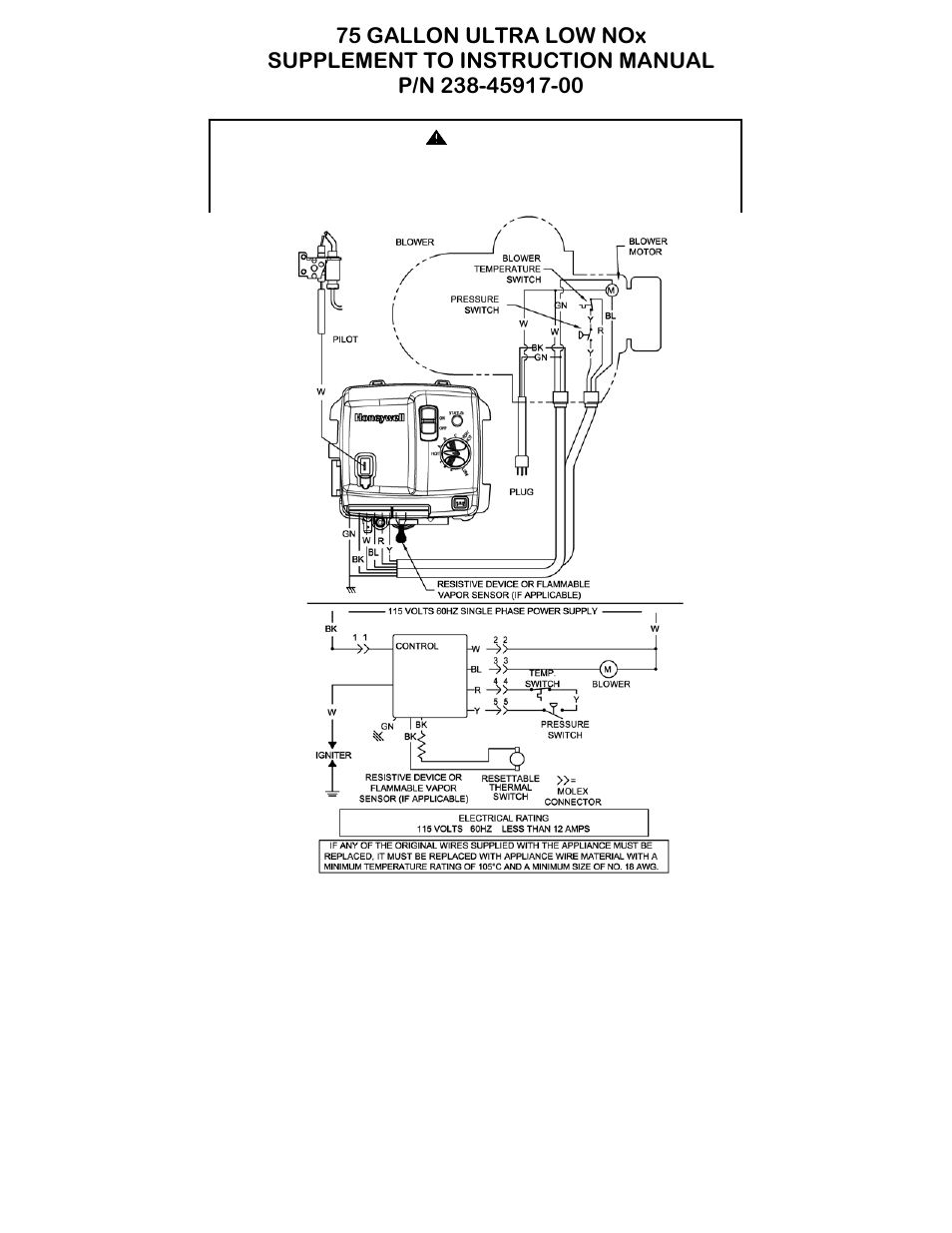 Bradford White U-2-TW-75T6RN User Manual | 4 pages