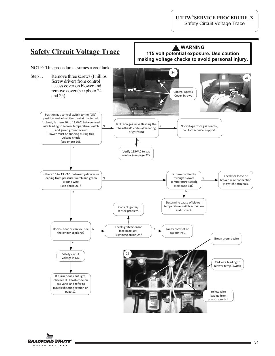 Safety circuit voltage trace | Bradford White U-TW4-75S-76R-3N User Manual | Page 31 / 40