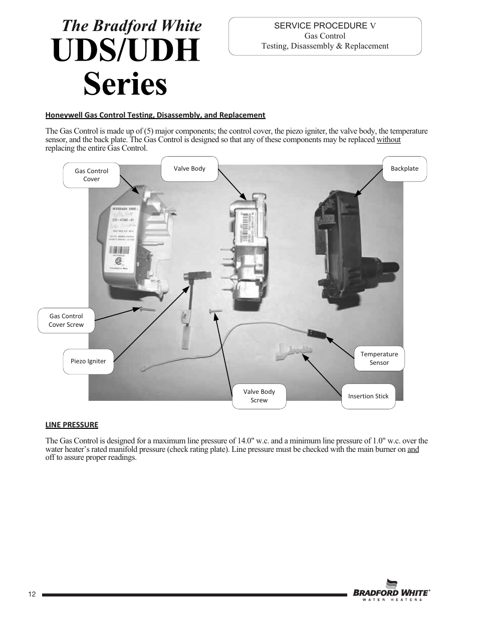 The bradford white | Bradford White UDH-75T-50FR-3N User Manual | Page 12 / 28