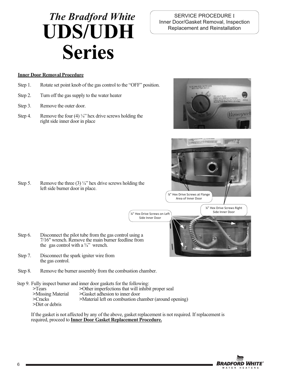 The bradford white | Bradford White UDH-75T-50FR-3N User Manual | Page 6 / 28