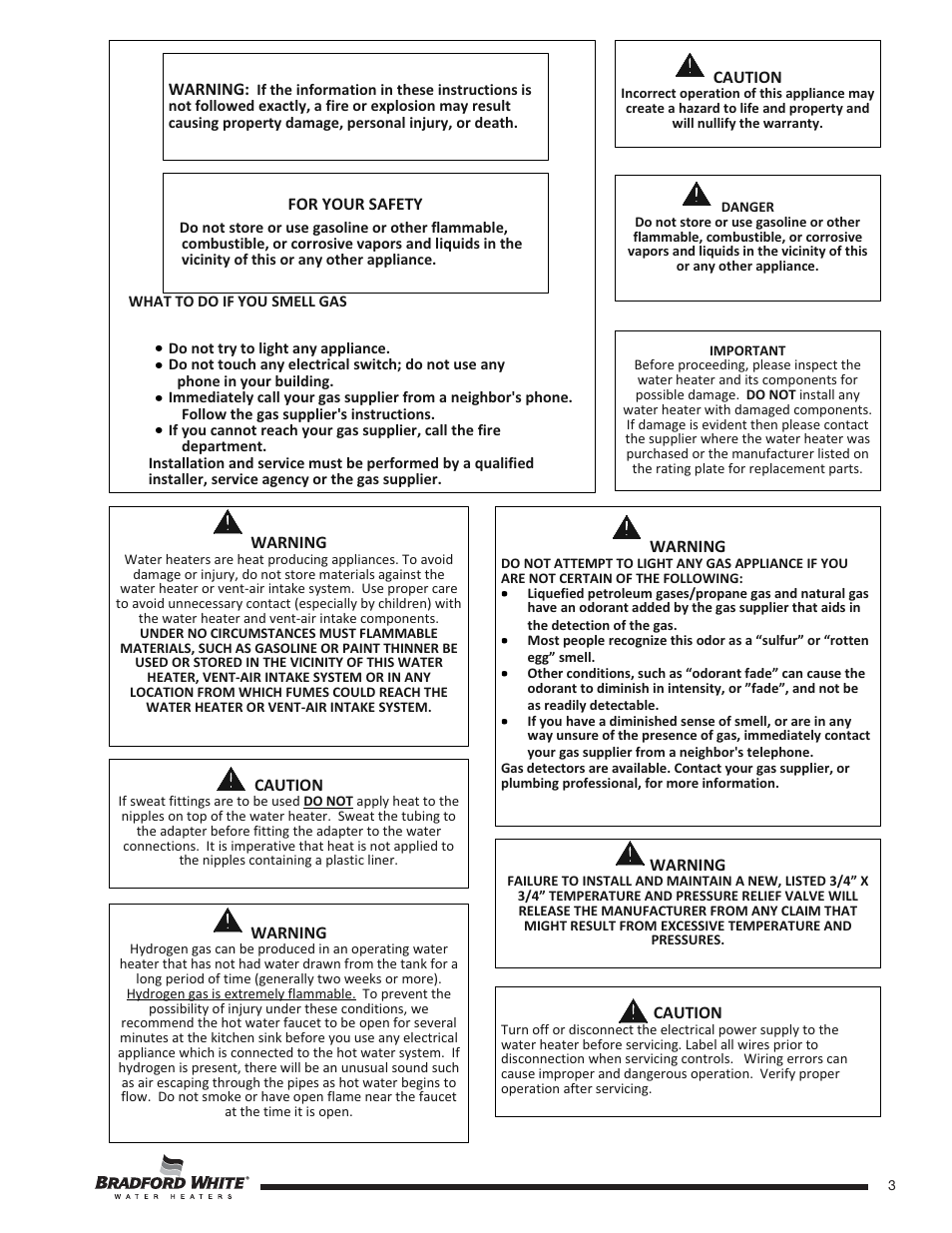Bradford White TW4-75S-76B-3X User Manual | Page 3 / 40