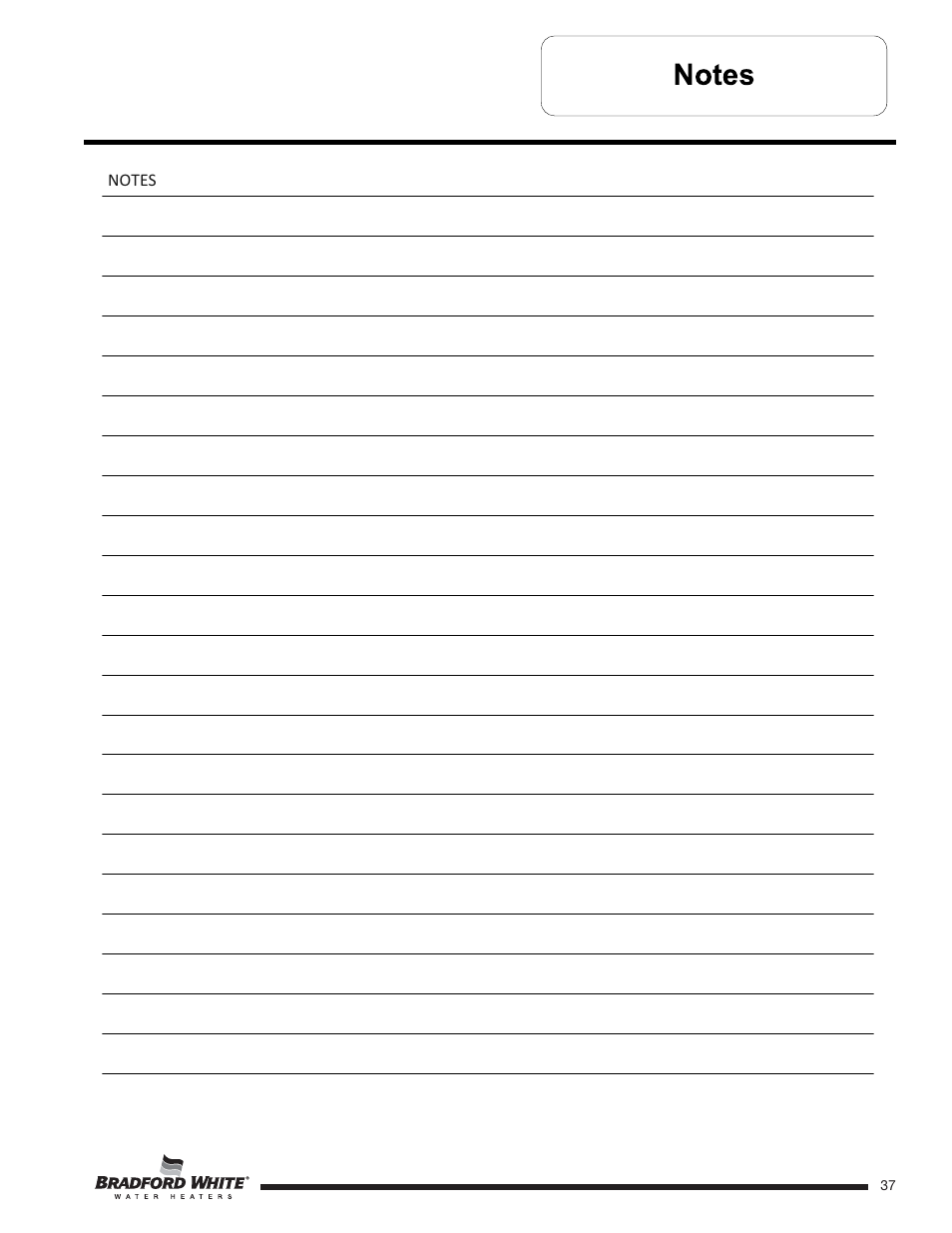 Bradford White TW4-75S-76B-3X User Manual | Page 37 / 40