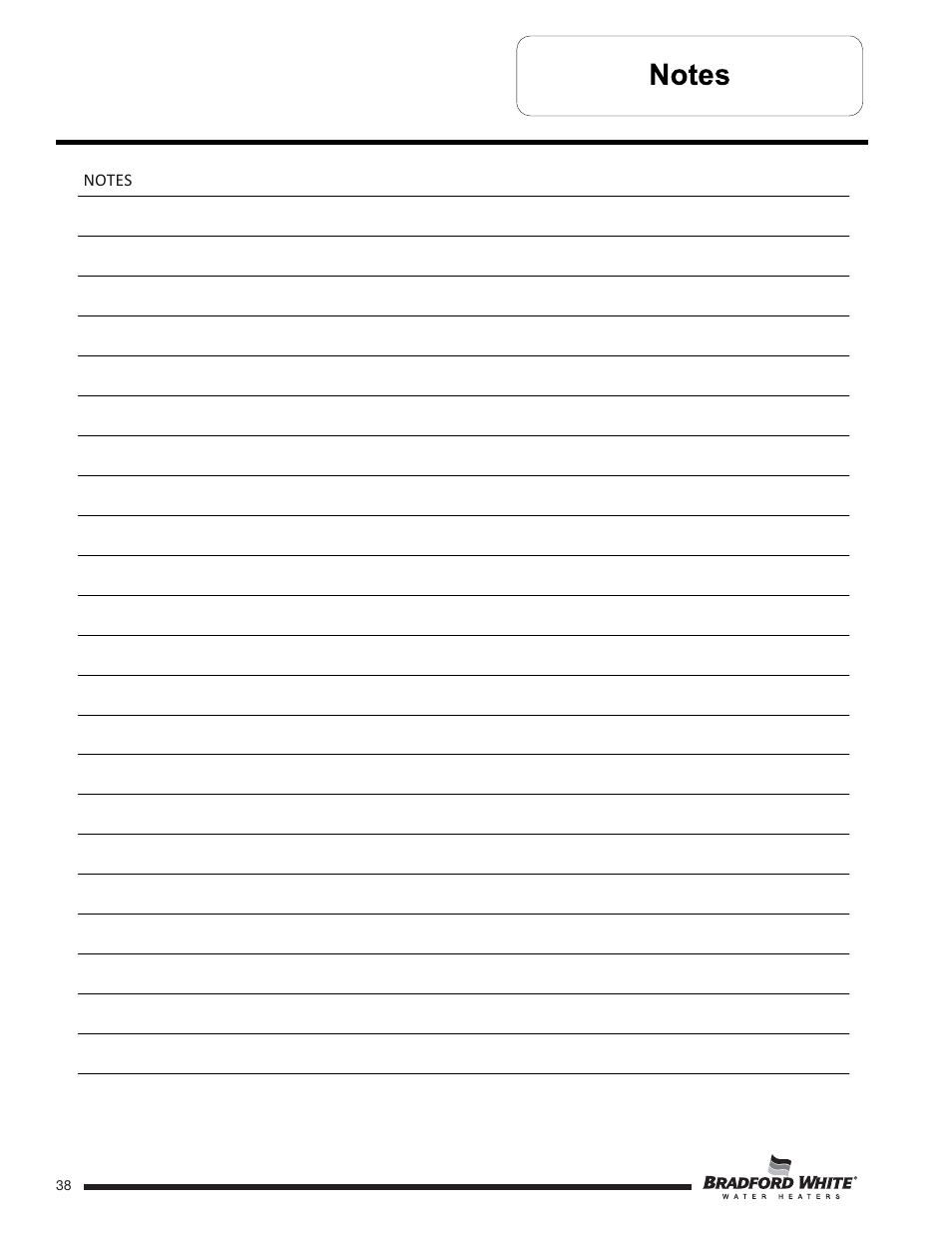 Bradford White TW4-75S-76B-3X User Manual | Page 38 / 40