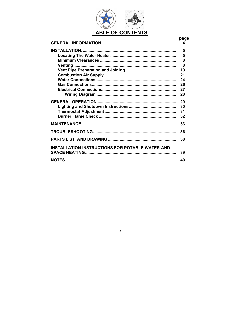 Bradford White TW4-75S-76B-3X User Manual | Page 3 / 40