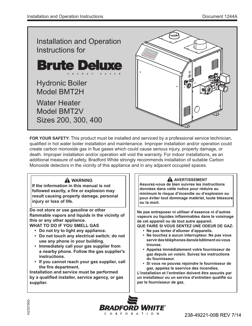 Bradford White BMT2V0400 User Manual | 42 pages