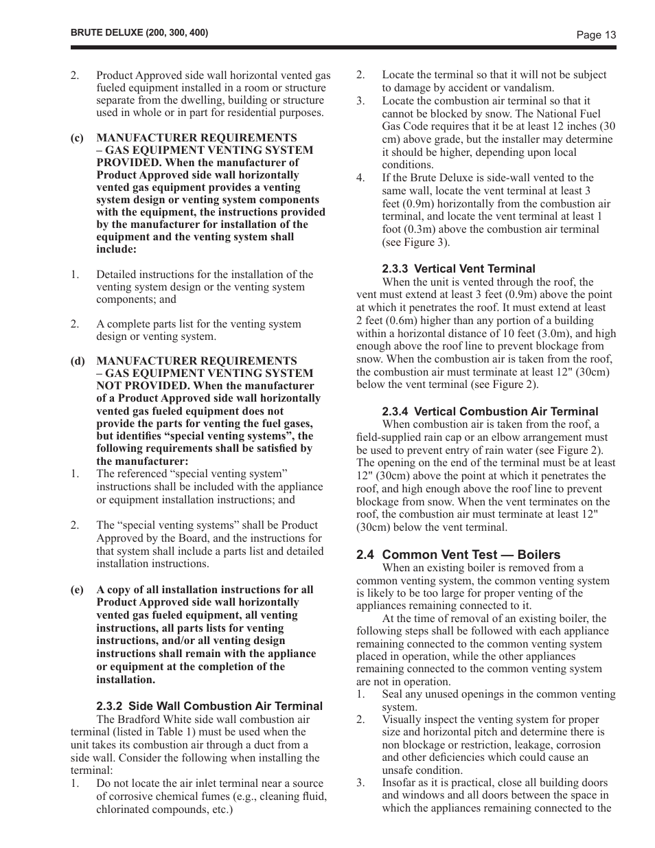 Bradford White BMT2V0400 User Manual | Page 13 / 42