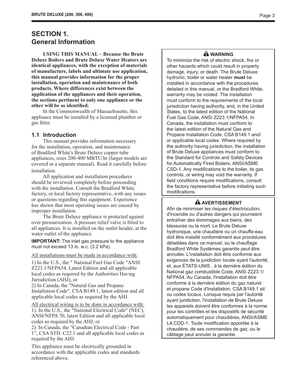 Bradford White BMT2V0400 User Manual | Page 3 / 42