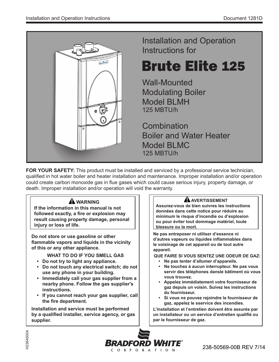 Bradford White BLMC125NA User Manual | 52 pages