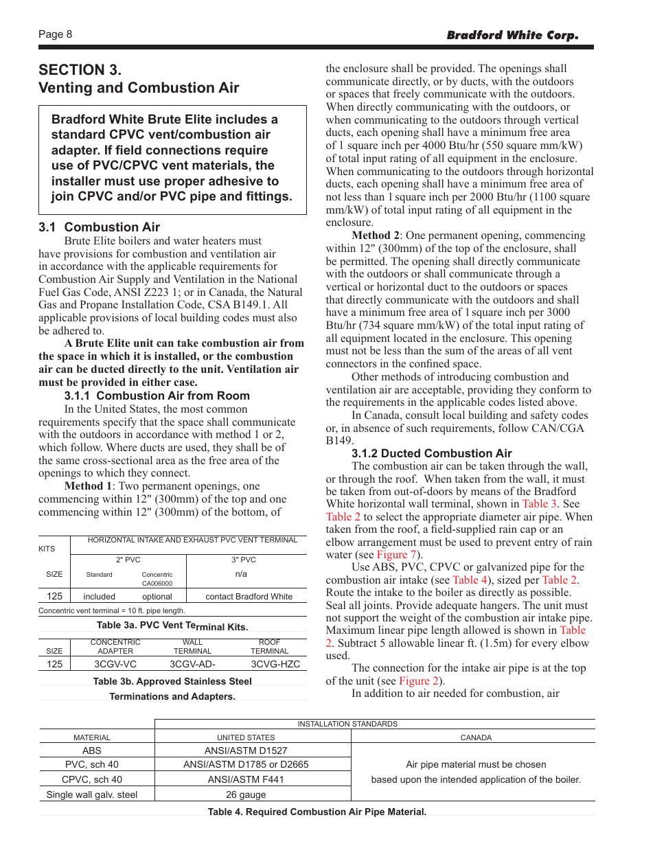 Bradford White BLMC125NA User Manual | Page 10 / 52
