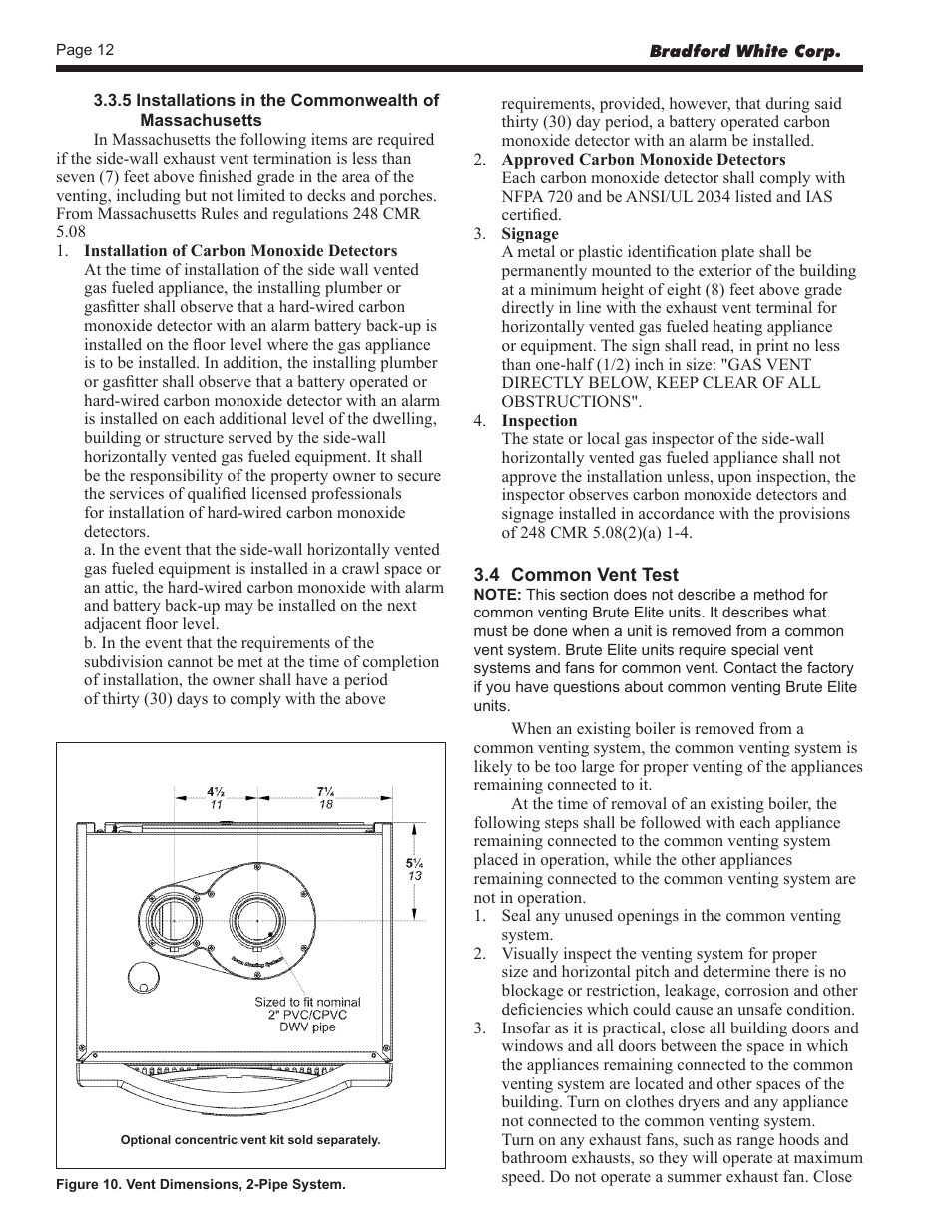 Bradford White BLMC125NA User Manual | Page 14 / 52