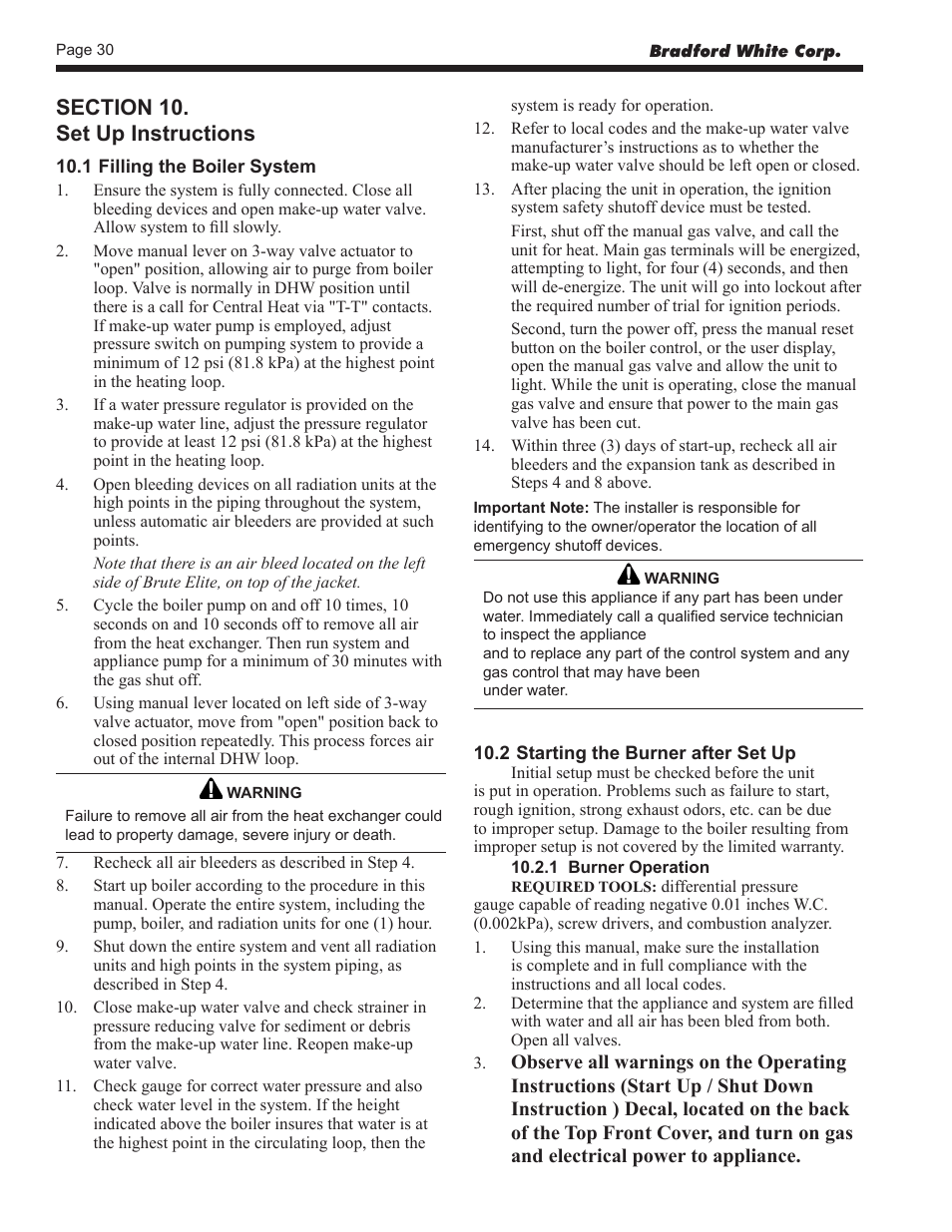 Bradford White BLMC125NA User Manual | Page 32 / 52