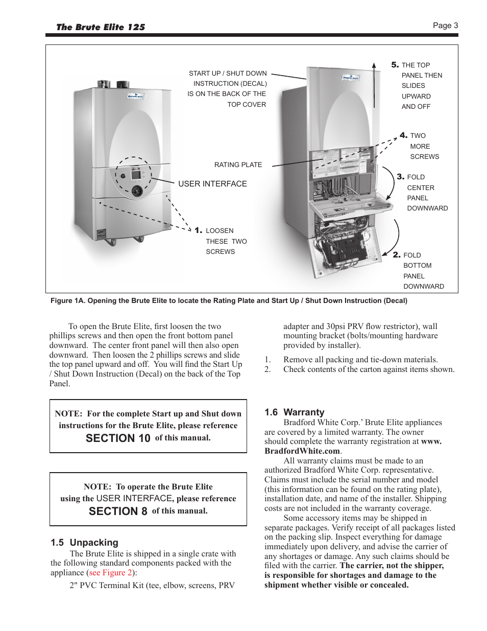 Bradford White BLMC125NA User Manual | Page 5 / 52