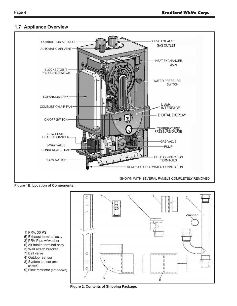 7 appliance overview | Bradford White BLMC125NA User Manual | Page 6 / 52