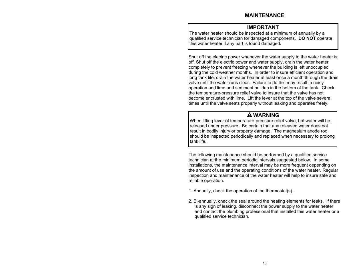 Bradford White M-2-30U6SS User Manual | Page 16 / 20