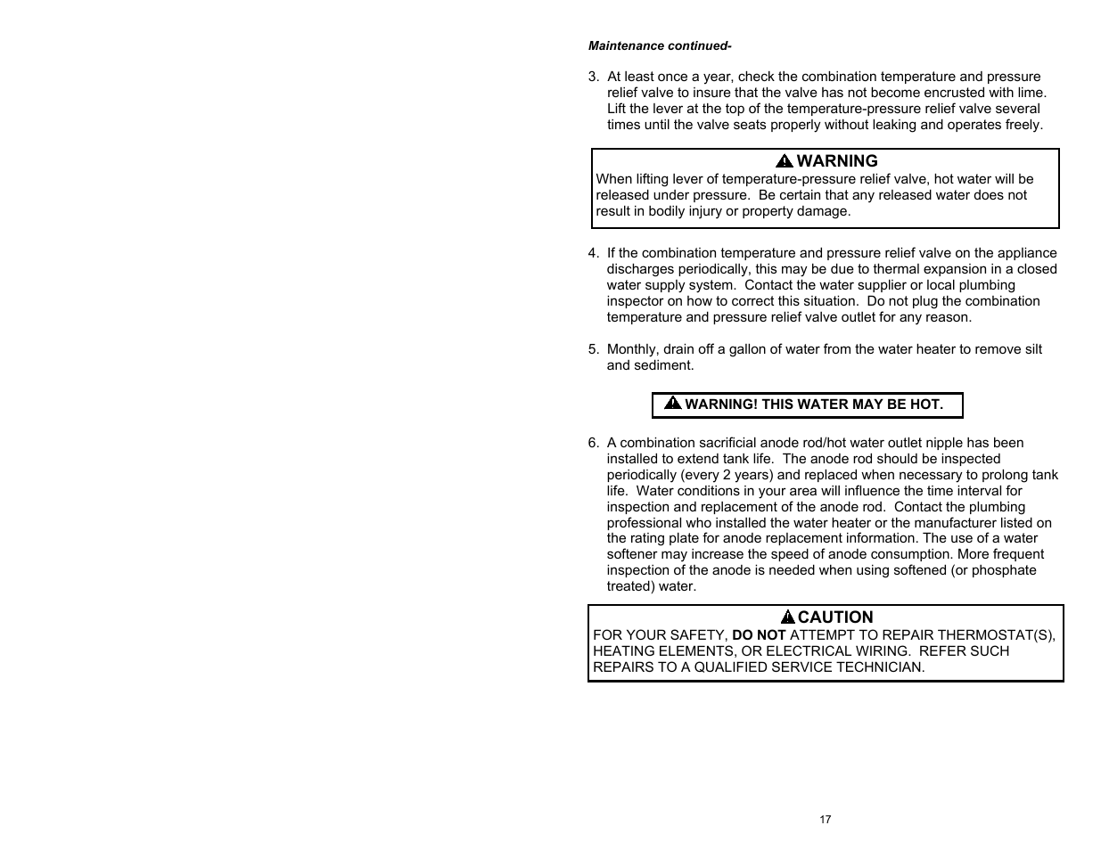 Bradford White M-2-30U6SS User Manual | Page 17 / 20