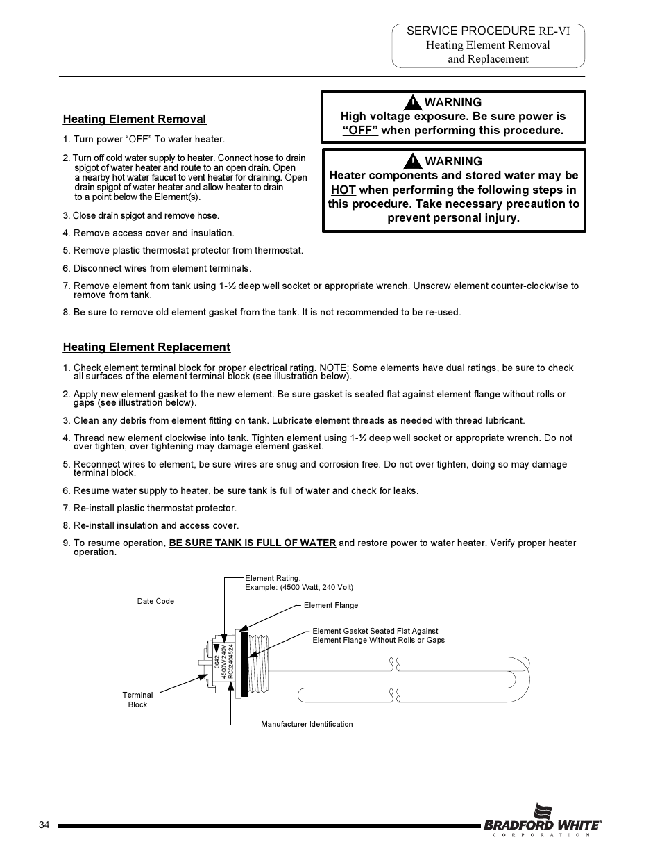 Page 34 | Bradford White DB-80R3DS User Manual | Page 34 / 40