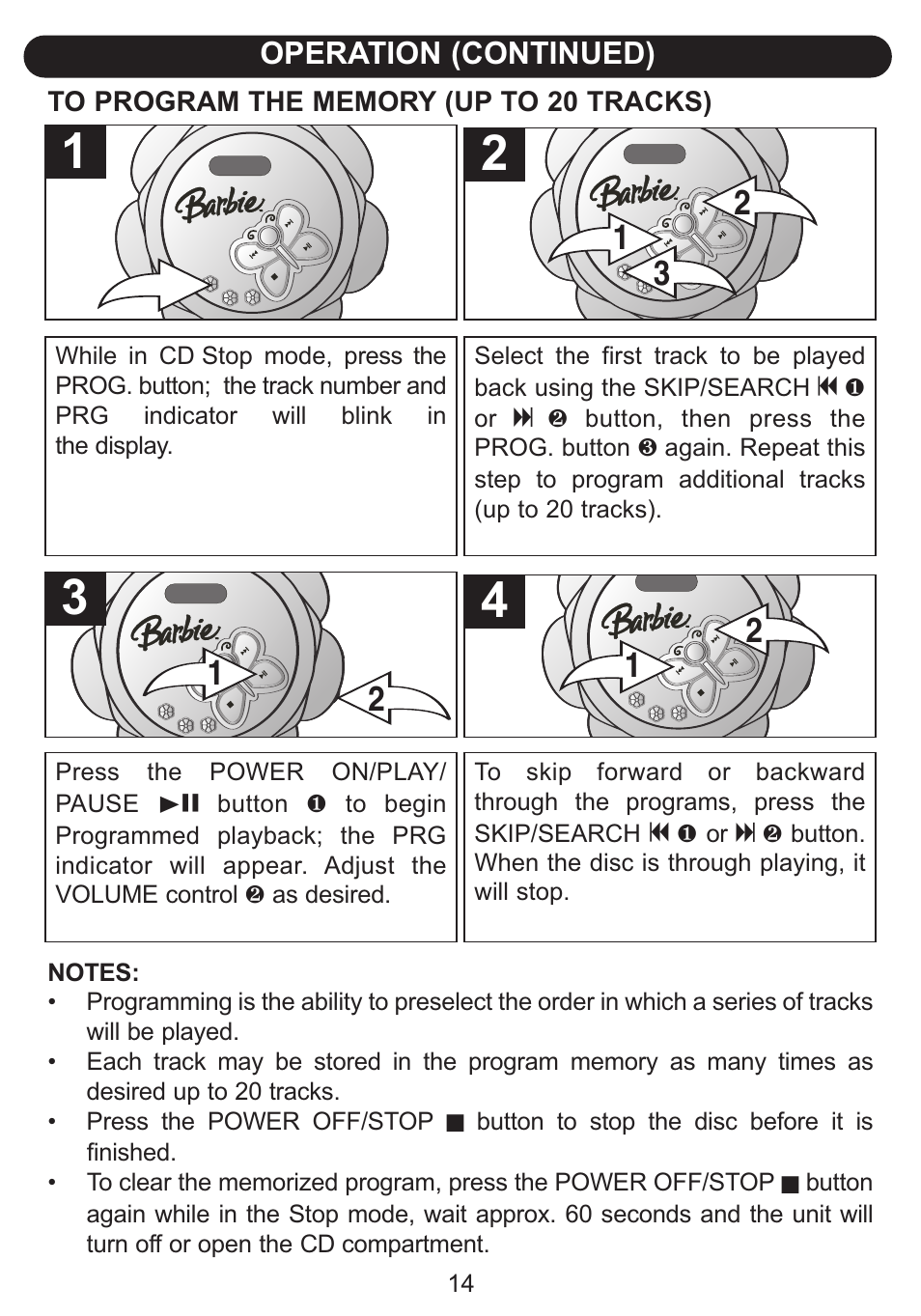 Emerson Radio Barbie TUNE BLOSSOM BAR100 User Manual | Page 15 / 21