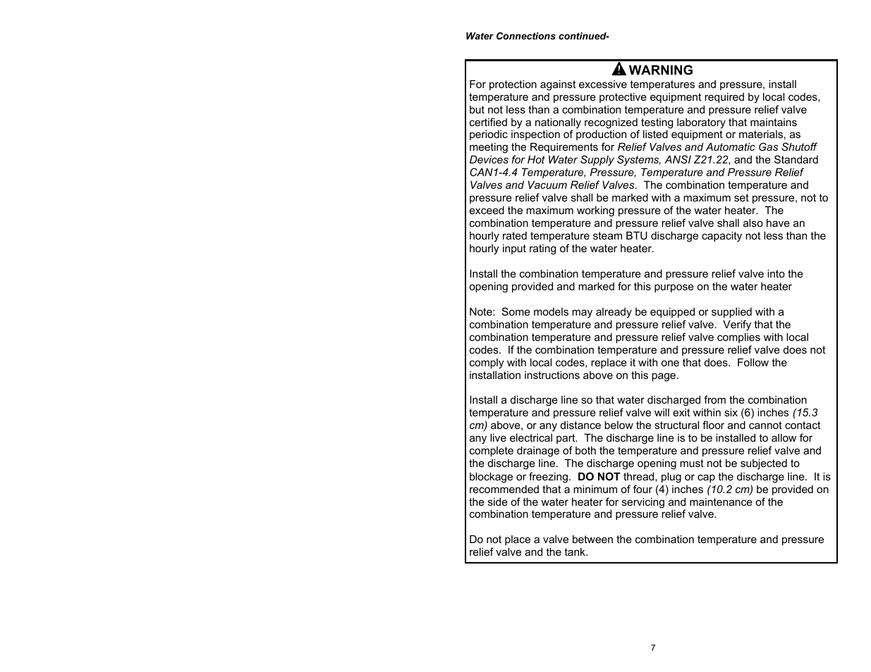 Bradford White M-2-WH30L6SS User Manual | Page 7 / 16