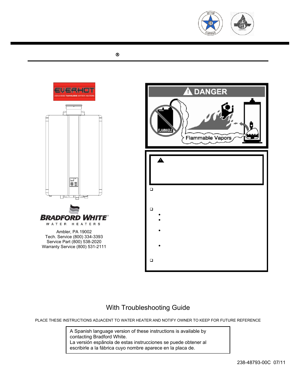 Bradford White TGHE-199I-N User Manual | 80 pages