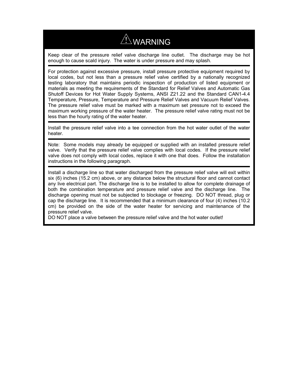 Warning | Bradford White TGHE-199I-N User Manual | Page 19 / 80