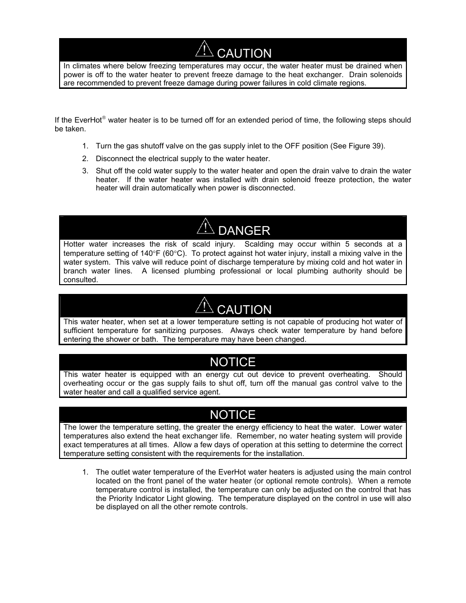 Caution, Danger, Notice | Bradford White TGHE-199I-N User Manual | Page 58 / 80