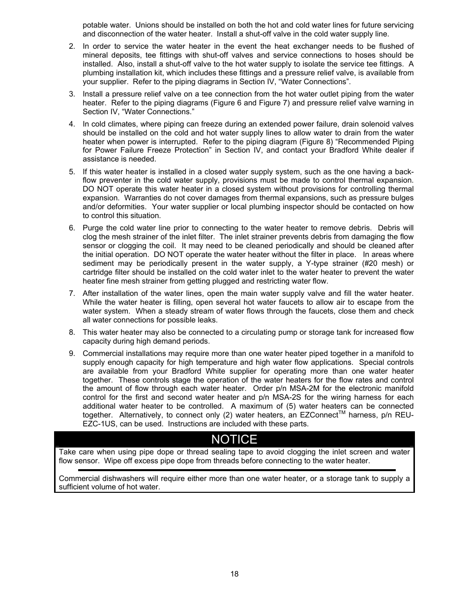 Notice | Bradford White TGHE-199E-N User Manual | Page 18 / 64