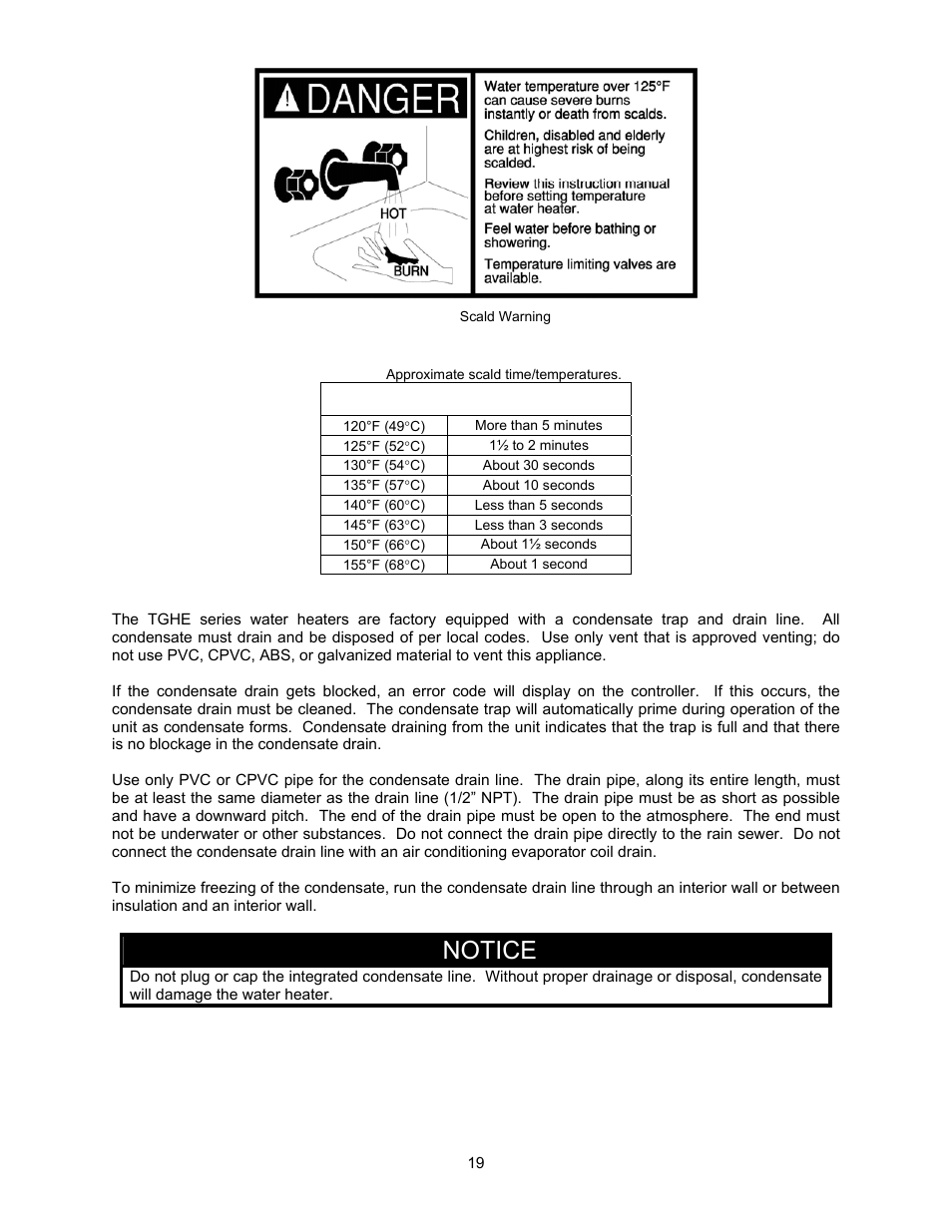 Notice | Bradford White TGHE-199E-N User Manual | Page 19 / 64