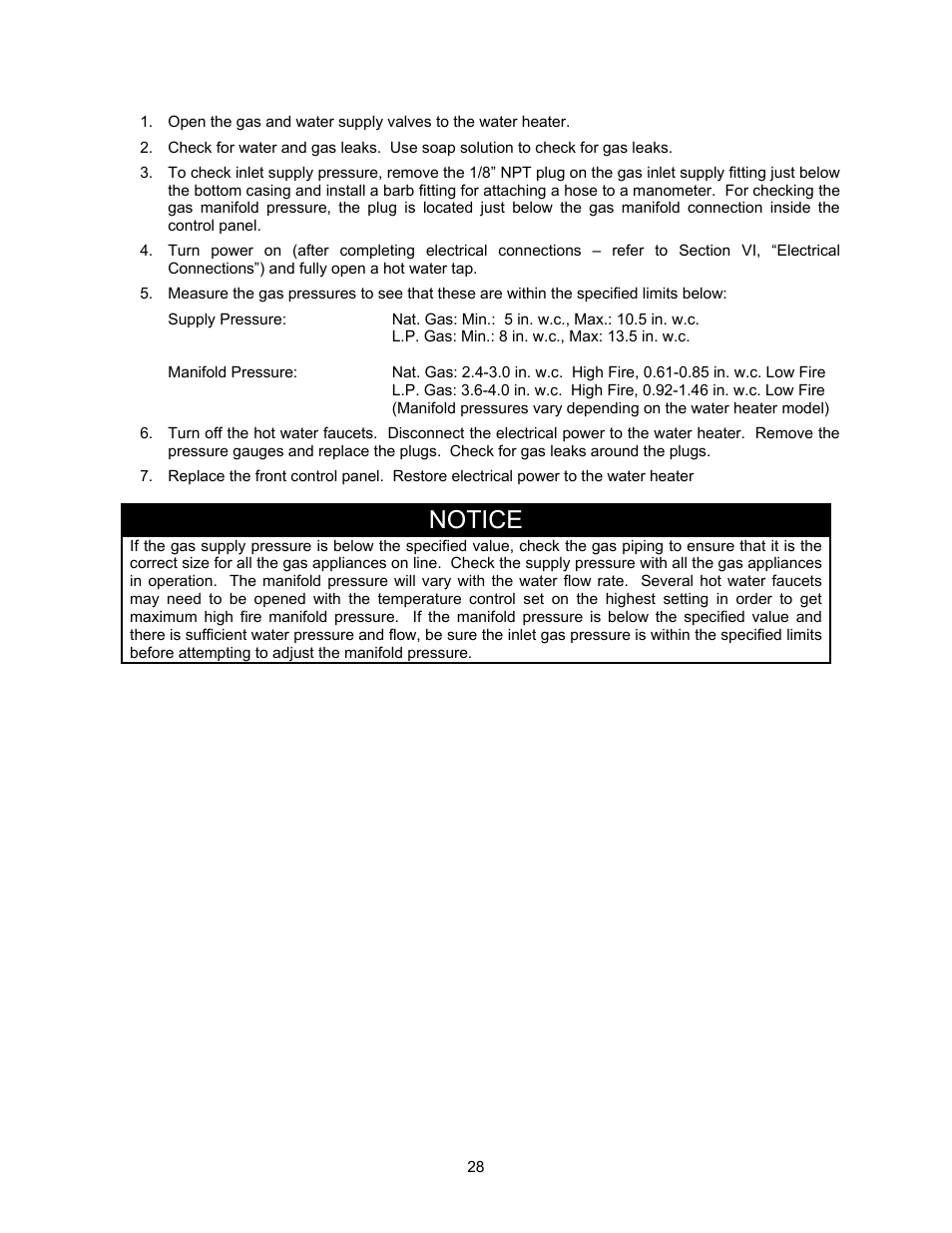 Notice | Bradford White TGHE-199E-N User Manual | Page 28 / 64