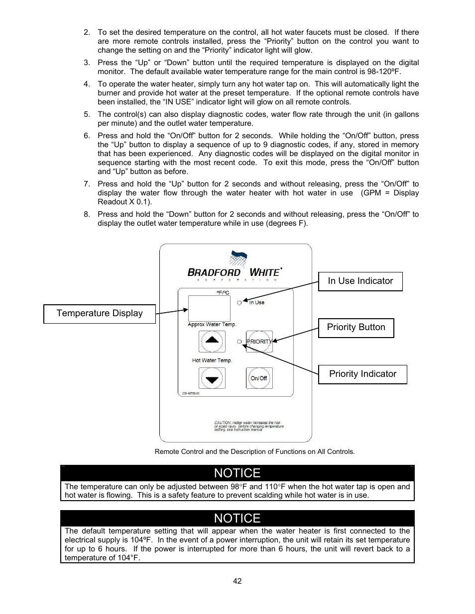 Notice | Bradford White TGHE-199E-N User Manual | Page 42 / 64