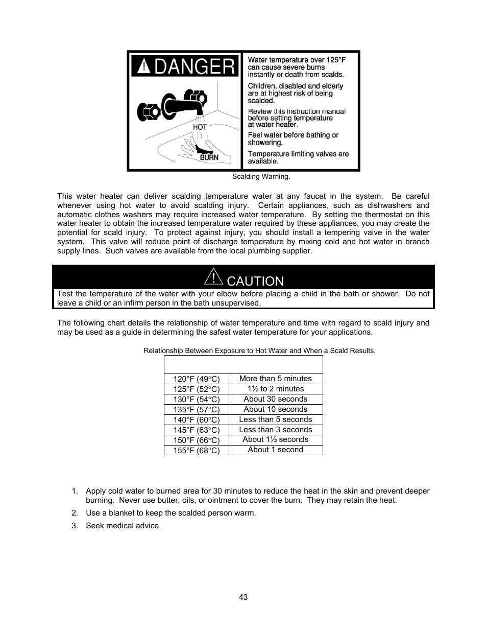 Caution | Bradford White TGHE-199E-N User Manual | Page 43 / 64