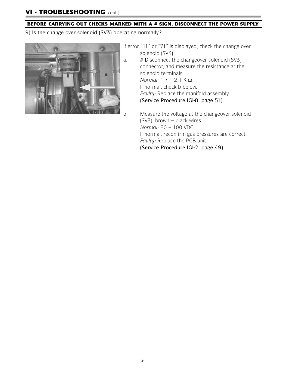 Vi - troubleshooting | Bradford White IGI-180R-10N User Manual | Page 41 / 64