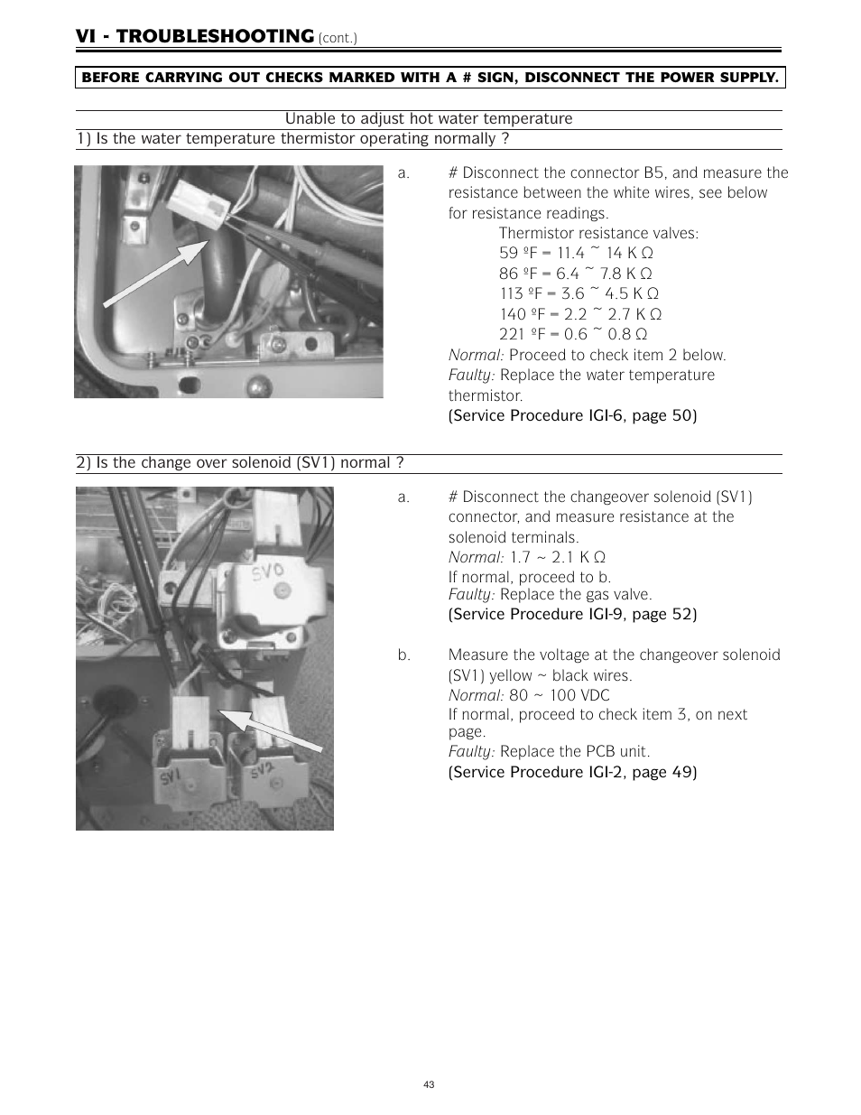 Vi - troubleshooting | Bradford White IGI-180R-10N User Manual | Page 43 / 64