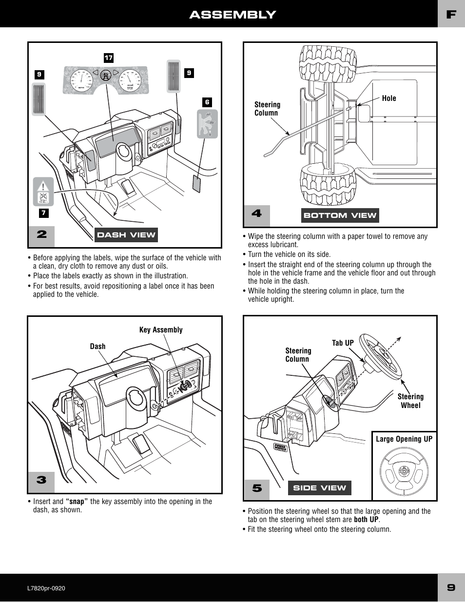 Assembly | Barbie L7820 User Manual | Page 9 / 28