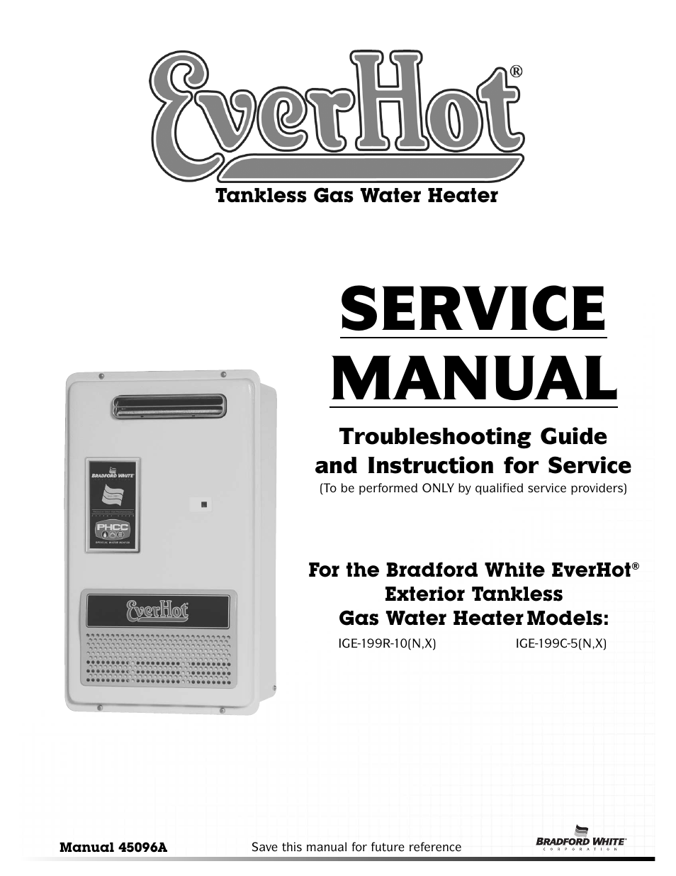 Bradford White IGE-199R-10N User Manual | 60 pages