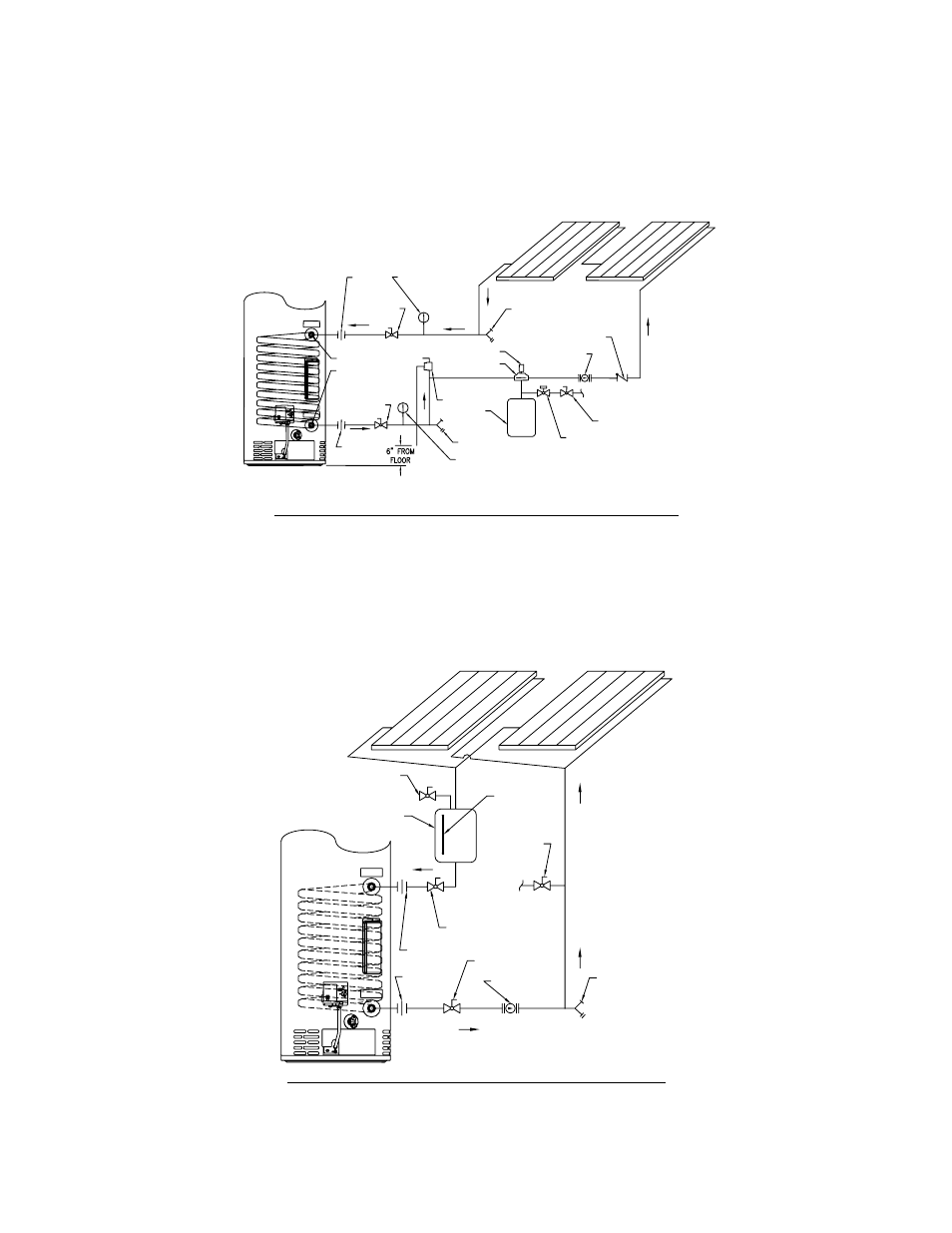 Figure 3 – solar heating with a drainback system, Solar heating with a closed, filled system, Solar heating with a drainback system | Bradford White S-DW2-U65T6FRN User Manual | Page 2 / 8