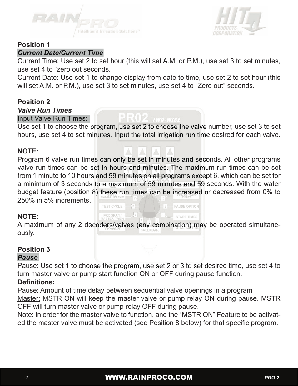 Hit Products Pro-Two User Manual | Page 14 / 28